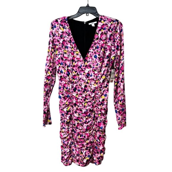 Bar III Alyssa Belted Mini Dress, Pink-multi, Sz. 4- No belt - Picture 9 of 10